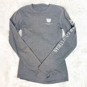 NOEL ASMAR EQUESTRIAN GRAY LONG SLEEVE SHIRT WOMENS SZ XS